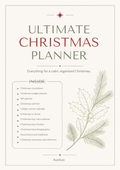 AyeAye Ultimate Christmas Planner printable PDF cover page